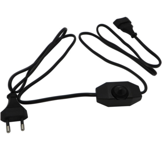 Світлодіодний димер PB-Versand 534 (DIM-CP-BL) 1-60 Вт з кабелем 2м (вилка + розетка) з плавним регулюванням яскравості, чорний (4073)