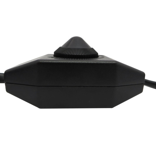 Світлодіодний димер PB-Versand 534 (DIM-CP-BL) 1-60 Вт з кабелем 2м (вилка + розетка) з плавним регулюванням яскравості, чорний (4073)