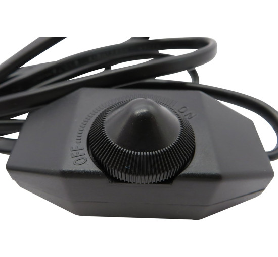 Світлодіодний димер PB-Versand 534 (DIM-CP-BL) 1-60 Вт з кабелем 2м (вилка + розетка) з плавним регулюванням яскравості, чорний (4073)