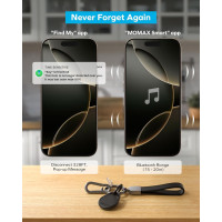 Трекер MOMAX  Pinpop Duo Find My Locator (BR11), сумісний з Android та Apple, чорний (4123)