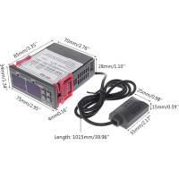 Цифровой термостат BE-TOOL STC-3028, универсальный контроллер температуры и влажности с датчиком для холодильника, инкубатора, черный (0182)