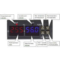 Цифровой термостат BE-TOOL STC-3028, универсальный контроллер температуры и влажности с датчиком для холодильника, инкубатора, черный (0182)