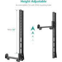 Универсальный крепеж WALI, регулируемый держатель для большинства телевизоров 23-65 дюймов Samsung, Bose, Sonos, LG, Vizio, черный (2015)