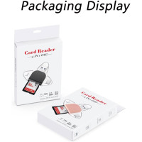 Универсальный многопортовый считыватель карт памяти LUCKY 4-в-1, розовый (4155)