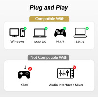 USB-микрофон TONOR TC30, компьютерный микрофон со штативом, амортизатором для игр, потоковой передачи, подкастинга, черный (0106)