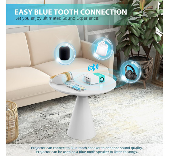 Wepvo Портативний кінопроектор YG300Plus із Wi-Fi, HDMI, TYPE-C, Wi-Fi 2.4G+5.8G, м'ятно-зелений (5112)