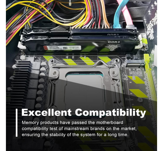 Yongxinsheng Комплект оперативної пам'яті DDR3 16 ГБ (8 ГБ x 2), 1333 МГц, PC3-10600 UDIMM, чорний (5126)