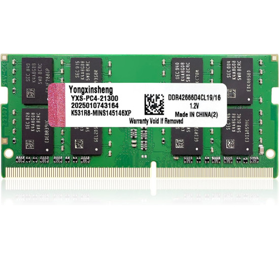 Yongxinsheng Модуль оновлення пам'яті DDR4 2666 МГц 16 ГБ, PC4-21300 SODIMM без ECC (5129)