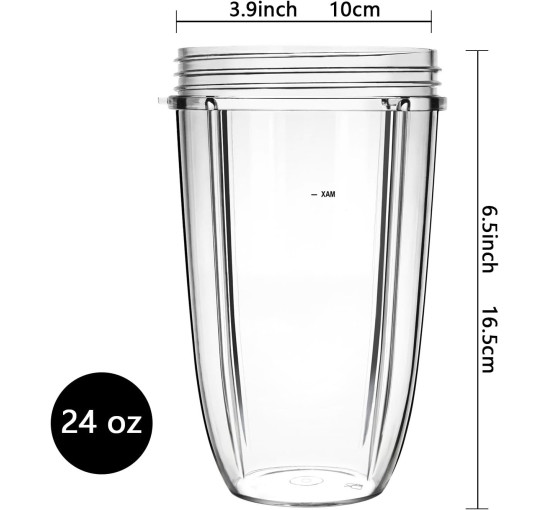 Запасні чашки QUIENKITCH для блендера Nutribullet, сумісні з блендерами NutriBullet потужністю 600 Вт та 900 Вт (2094)