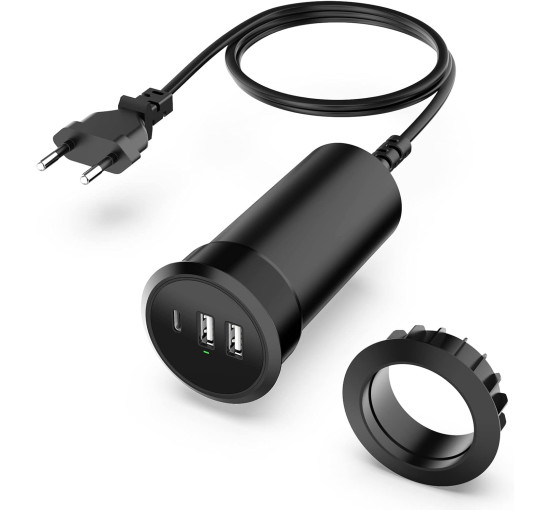 Зарядний пристрій Simpeak C88 45 Вт USB C з кількома роз'ємами, чорний (2188)