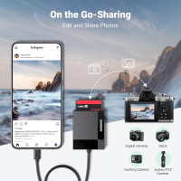 Зчитувач карт пам'яті UGREEN USB C 4-в-1, адаптер для карт пам'яті SD Micro SD MS CF Compact Flash, сумісний з iPhone 15, чорний (0015)