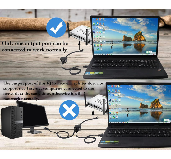 zdyCGTime Мережевий кабель Ethernet типу Y RJ45, 23 см. (5006)