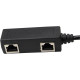 zdyCGTime Мережевий розгалужувач RJ45 чоловічий 2 RJ45 жіночий мережевий Y-подібний, чорний (5009)