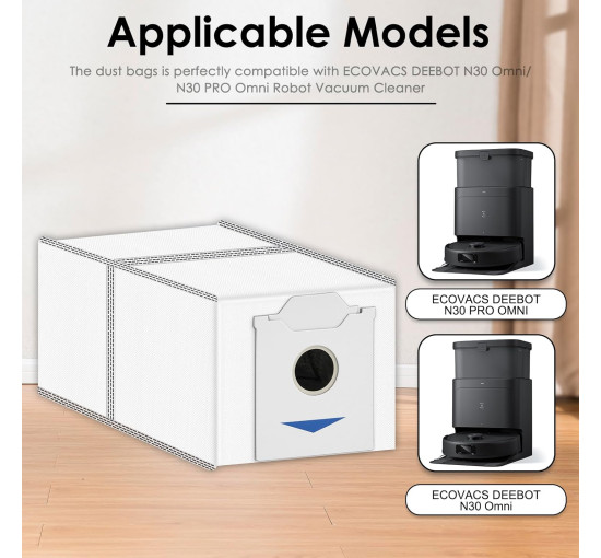Змінні пилозбірники CHAIN ​​PEAK T30 Omni / T30 Pro Omni, сумісні з роботизованими пилососами ECOVACS DEEBOT (4004)