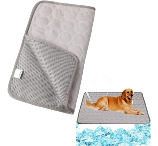 Cyrank Охолоджувальна ковдра для собак, XL/100 * 70 см, сірий (5145)