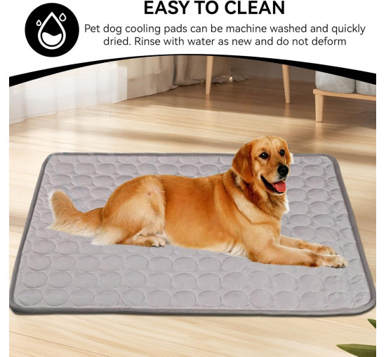 Cyrank Охолоджувальна ковдра для собак, XL/100 * 70 см, сірий (5145)
