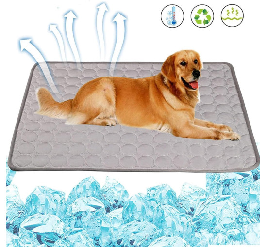 Cyrank Охолоджувальна ковдра для собак, XL/100 * 70 см, сірий (5145)