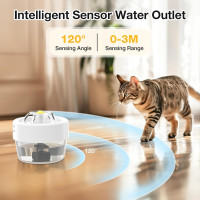 Фонтан-поїлка для домашніх тварин AOZOOM TZ-WF02 зі світлодіодним підсвічуванням, білий (4007)