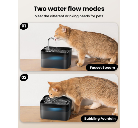 Фонтан-поилка для домашних животных PawPoll FW-D01, черный (3192)