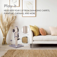 Когтеточка для кошек MECOOL UM-KE21 Premium Basics, серая (4002)