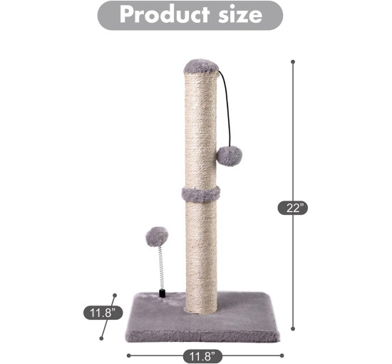 Когтеточка для котів MECOOL UM-KE21 Premium Basics, сіра (4002)