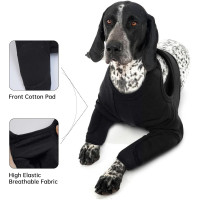 Комбінезон для собак PUMYPOREITY із захистом від травм передніх кінцівок, чорний (3179)