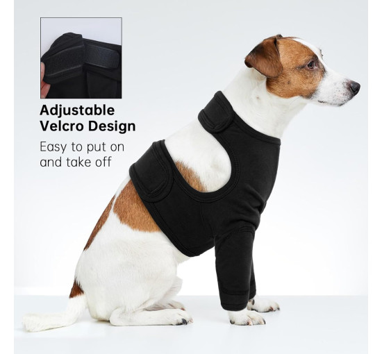 Комбинезон для собак PUMYPOREITY с защитой от травм передних конечностей, черный (3179)