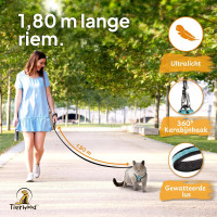 Комплект шлейки для кошек Tierhood 123698745 с поводком, Размер S, синий (4193)