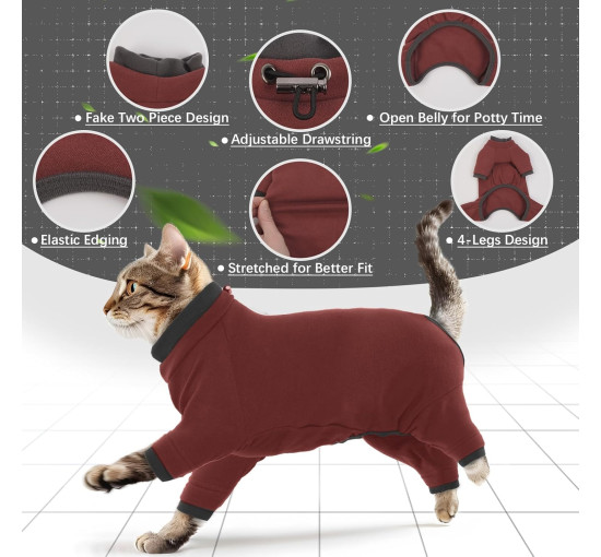 Костюм по уходу за кошками PUMYPOREITY, Красновато-коричневый (3186)