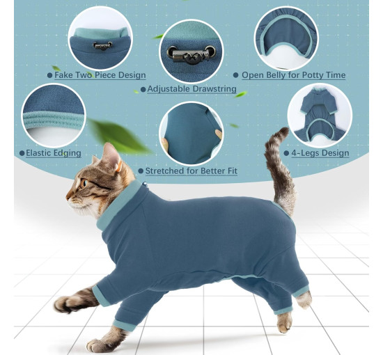 Костюм по уходу за котами PUMYPOREITY, Сине-серый (3184)