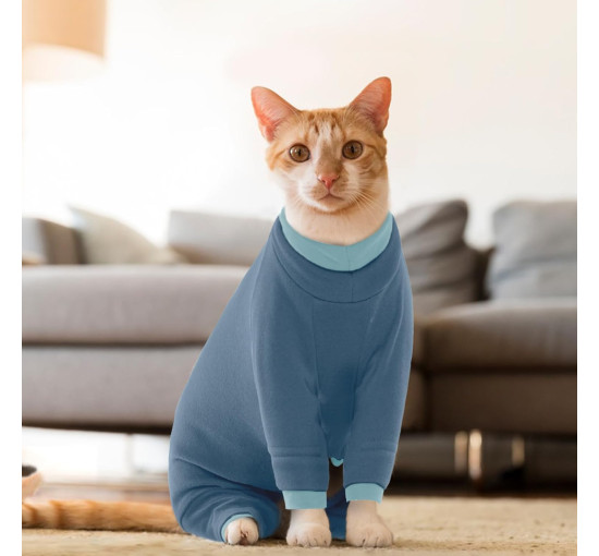 Костюм по уходу за котами PUMYPOREITY, Сине-серый (3184)