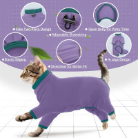 Костюм PUMYPOREITY для ухода за котами, фиолетовый (3181)