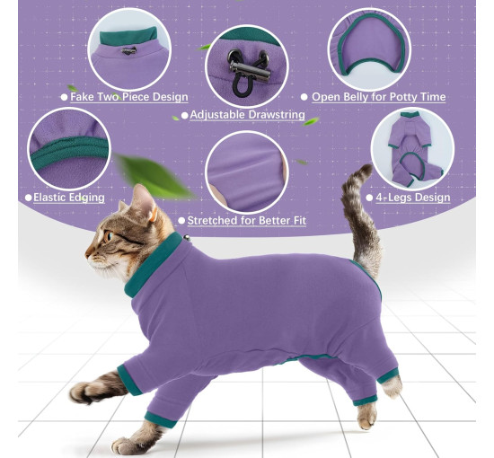 Костюм PUMYPOREITY для ухода за котами, фиолетовый (3181)