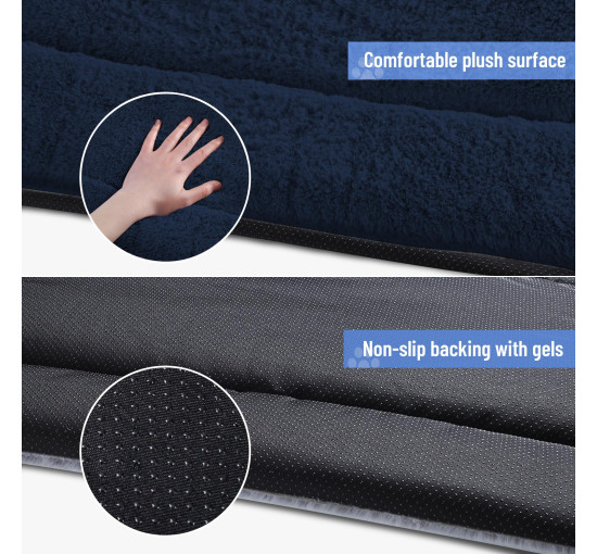 Лежак Baodan для собак середнього та великого розміру, 90×60 см, темно-синій (3002)