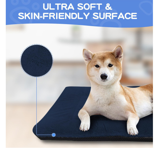 Лежак Baodan для собак середнього та великого розміру, 90×60 см, темно-синій (3002)