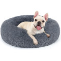 Лежак для собак Rabbitgoo маленьких розмірів, 24 дюйми, можна прати в пральній машині, пухнастий, протиковзкий, темно-сірий (0177)