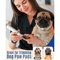 Машинка для стрижки собак Oneisall C61 з подвійними лезами / бездротовий триммер для грумінгу дрібних домашніх тварин, білий (0066)