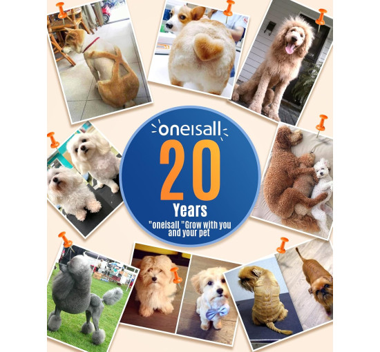 Машинка для стрижки собак Oneisall C61 з подвійними лезами, бездротовий тример для грумінгу дрібних домашніх тварин, білий (0066)