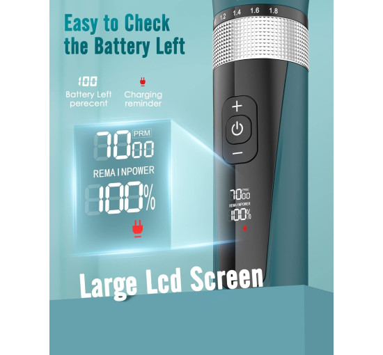 Машинки для стрижки котів Oneisall YP-7268 5-швидкісний комплект для грумінгу котів, бездротова машинка для стрижки котів, зелена (0065)