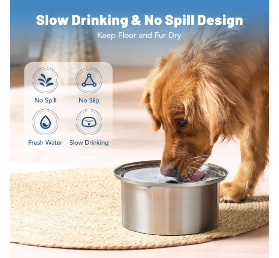 Миска для води для собак Smartoo 4 л, без розливання (4165)