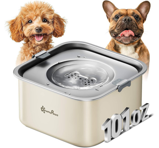 Миска для води DownyPaws DPDW100, 3л, бежева (4164)