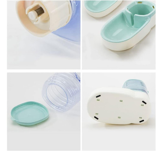 Набор автоматических кормушек для домашних животных HKUKUUU, 3,8 л х 2 шт., серый (3100)