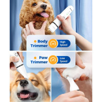 Набір для грумінгу собак Oneisall ON-D06EU 4в1, з 4 головками та шліфувальною машинкою, білий (0009)