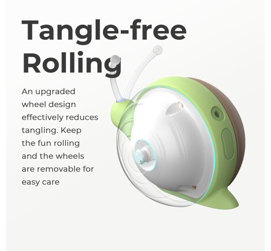 Интерактивная игрушка для кошек Cheerble, Злая улитка, коричневая (3069)