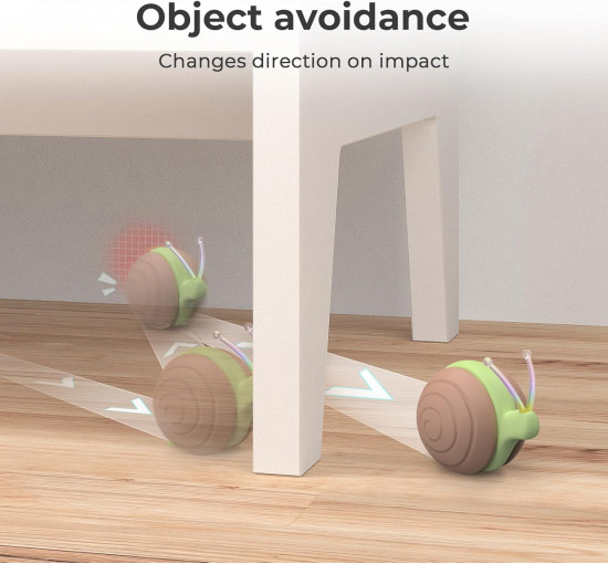 Интерактивная игрушка для кошек Cheerble, Злая улитка, коричневая (3069)