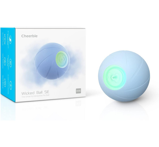 Интерактивный мяч для собак Cheerble C1221, голубой (3063)