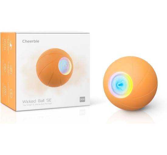 Интерактивный мяч для собак Cheerble C1221, оранжевый (3064)