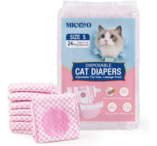 Одноразові підгузки MICOOYO для цуценят і котів, рожеві (3081)
