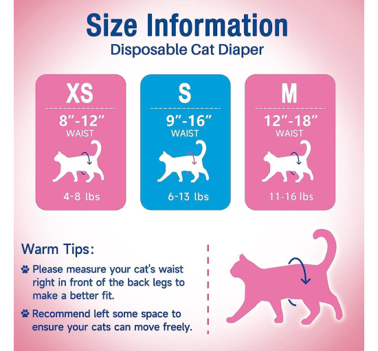 Одноразові підгузки MICOOYO для цуценят і котів, рожеві (3081)