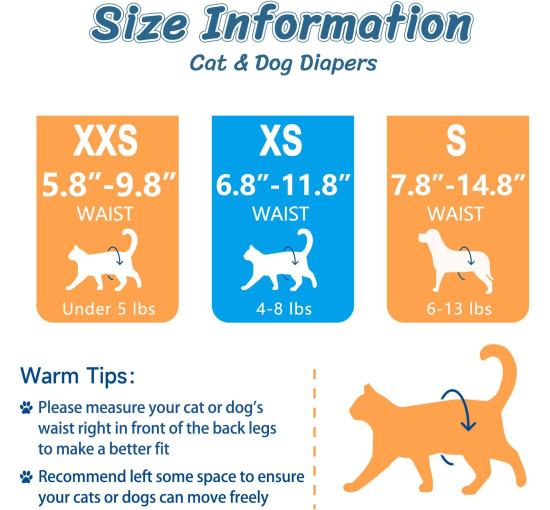 Одноразовые подгузники MICOOYO MIDCD для щенков и кошек, оранжевые (3083)